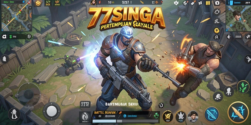 Gameplay seru dalam pertempuran Battle Royale 77SINGA.
