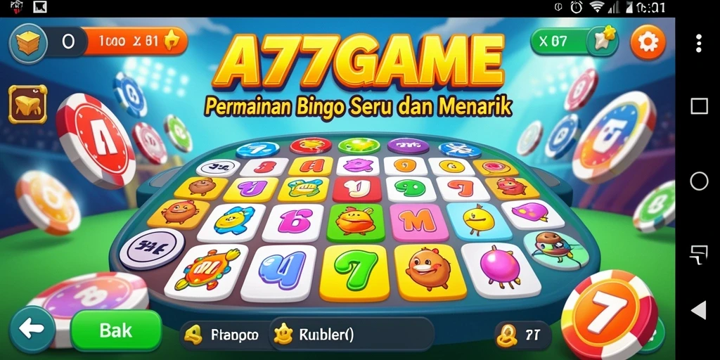 Tampilan menarik dari gameplay A777GAME yang penuh warna.