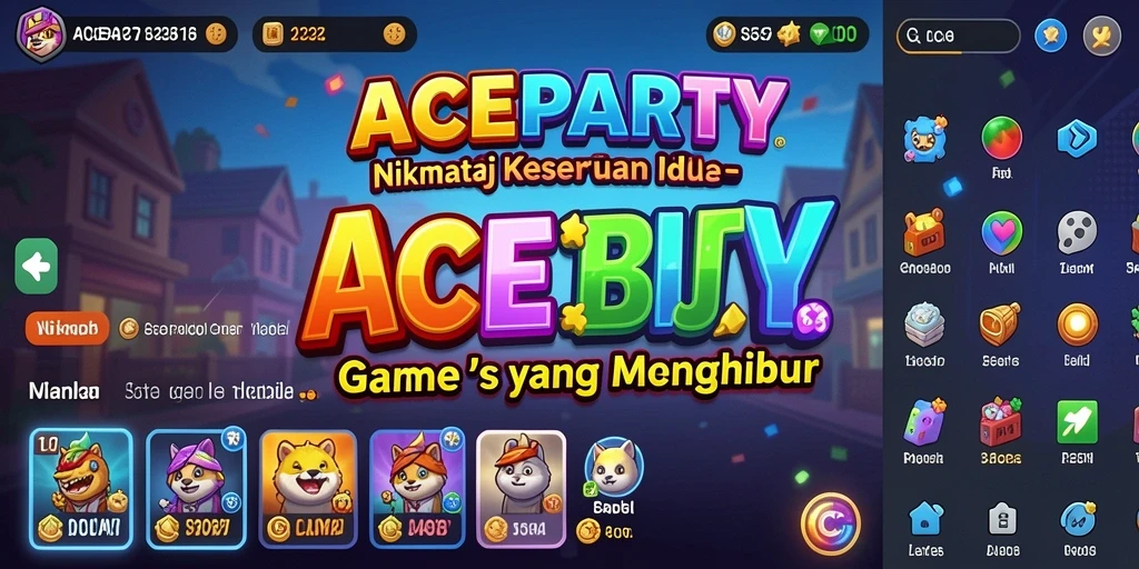Tampilan screenshot ACEPARTY yang menunjukkan aktivitas gameplay Idle yang dinamis.