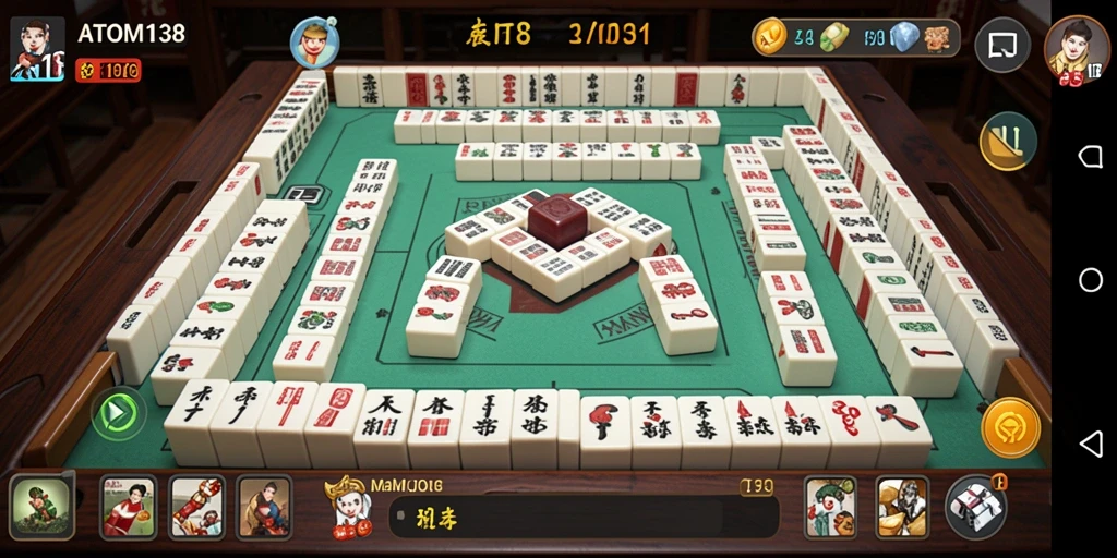 Tampilan gameplay Mahjong ATOM138 yang menarik.