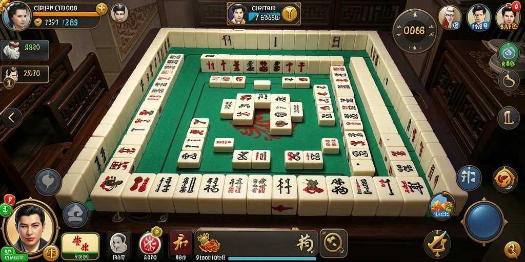 Tangkapan layar menunjukkan gameplay Mahjong yang seru dan interaktif.