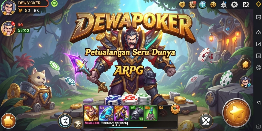 Tampilan gameplay seru di dunia ARPG DEWAPOKER.
