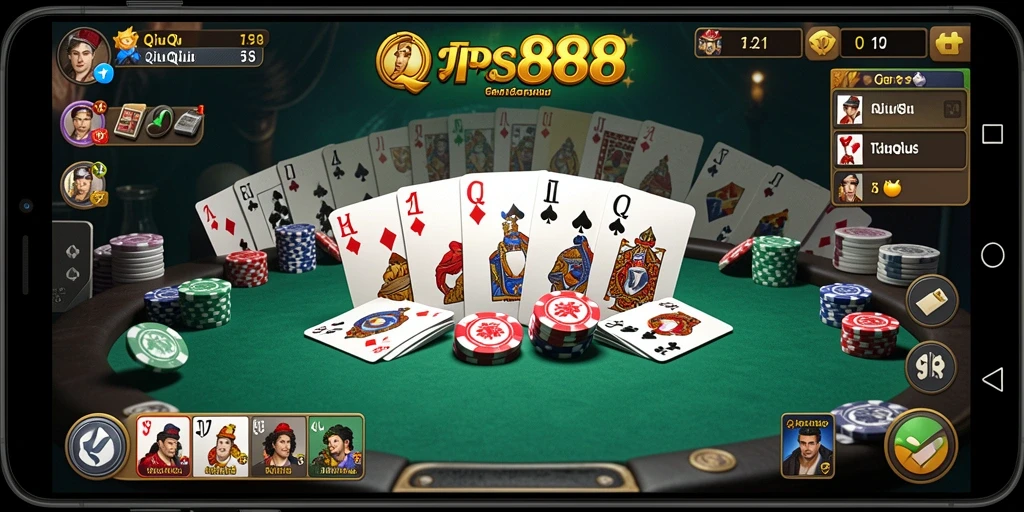 Tampilan gameplay QiuQiu yang mengasyikkan dan kompetitif.