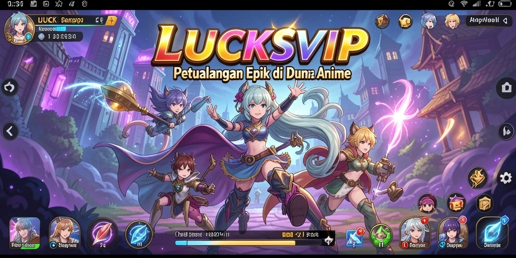Gameplay seru dalam LUCKSVIP dengan karakter anime favorit.