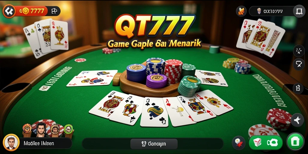Gameplay seru dan interaktif dalam QT777 saat bermain Gaple.