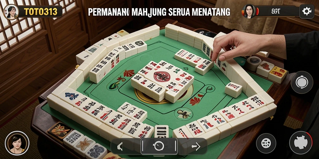 Screenshot gameplay TOTO313 menampilkan permainan Mahjong yang seru dan menantang.