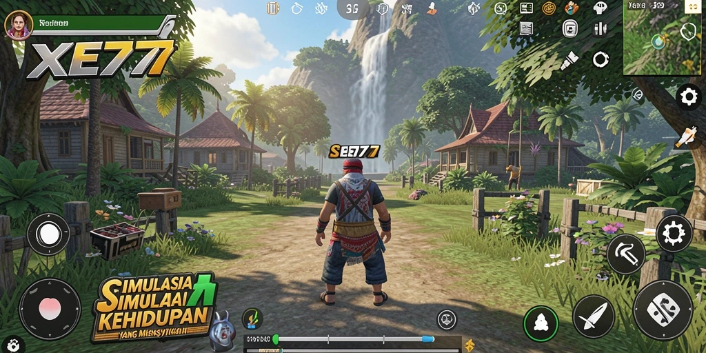Tampilan menarik dari gameplay XE77 yang penuh dengan interaksi dan kreativitas.